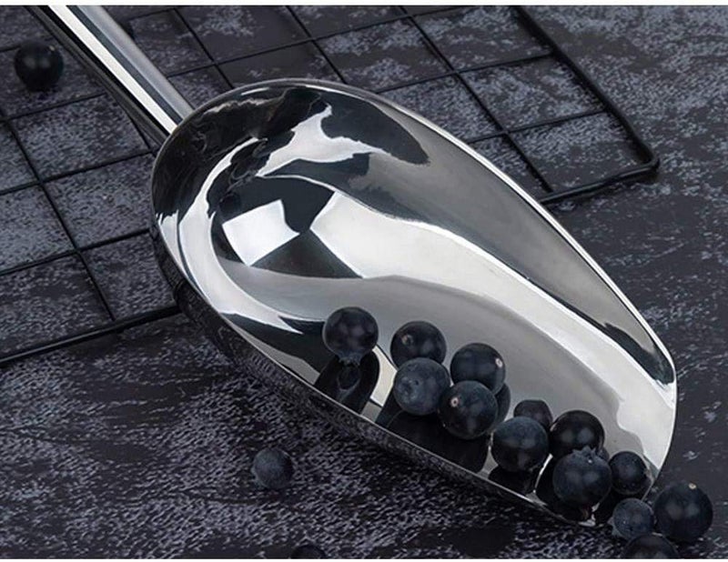 Kenbutsu Ice Scoop 12oz, 11 Inch Medium Stainless Steel Metal Food Scoops for Kitchen Party Bar Wedding, Durable & Heavy Duty, Dishwasher Safe. - Image 1